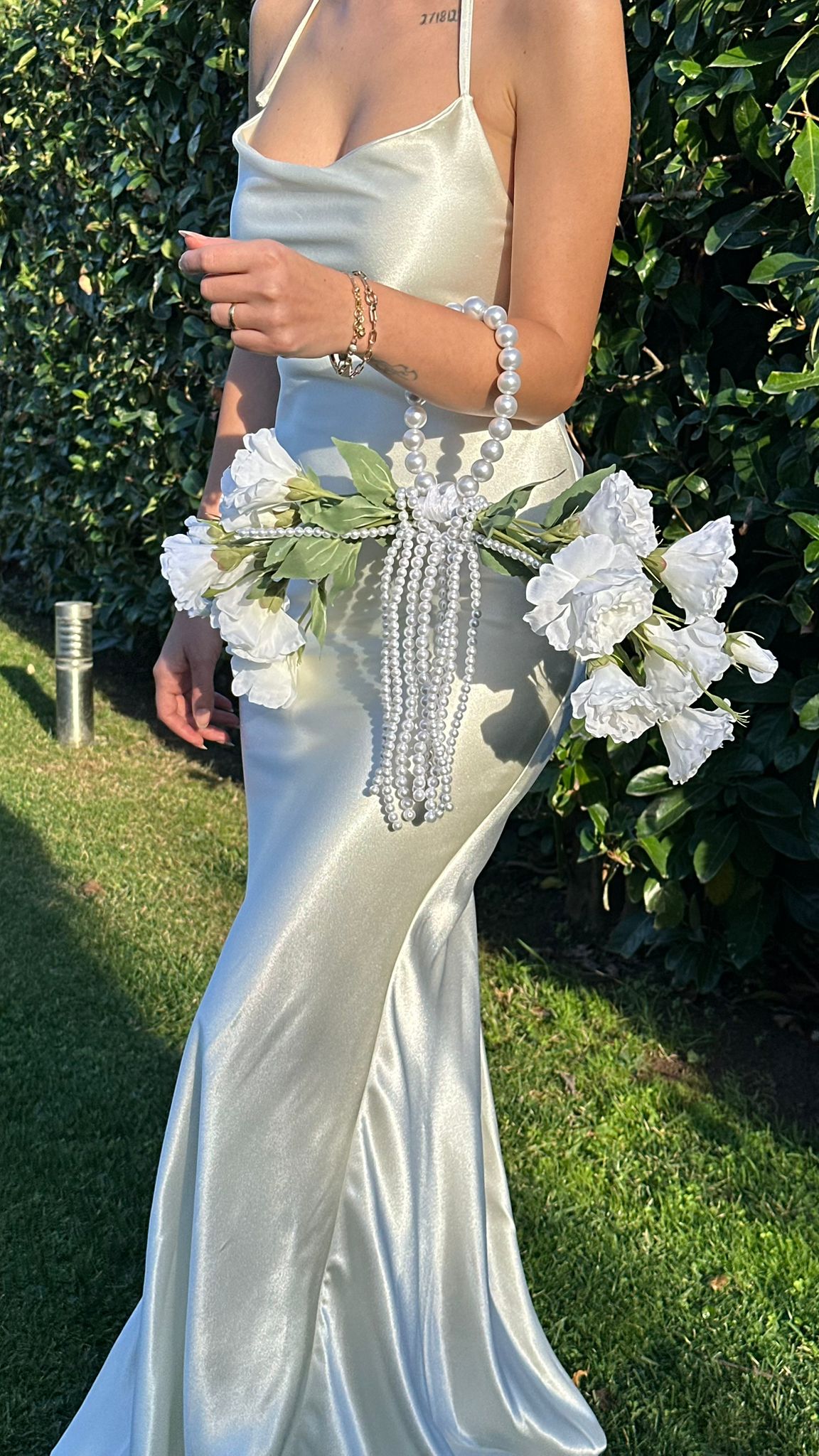 İncili Lisyantus Gelin Buketi Kalibridal