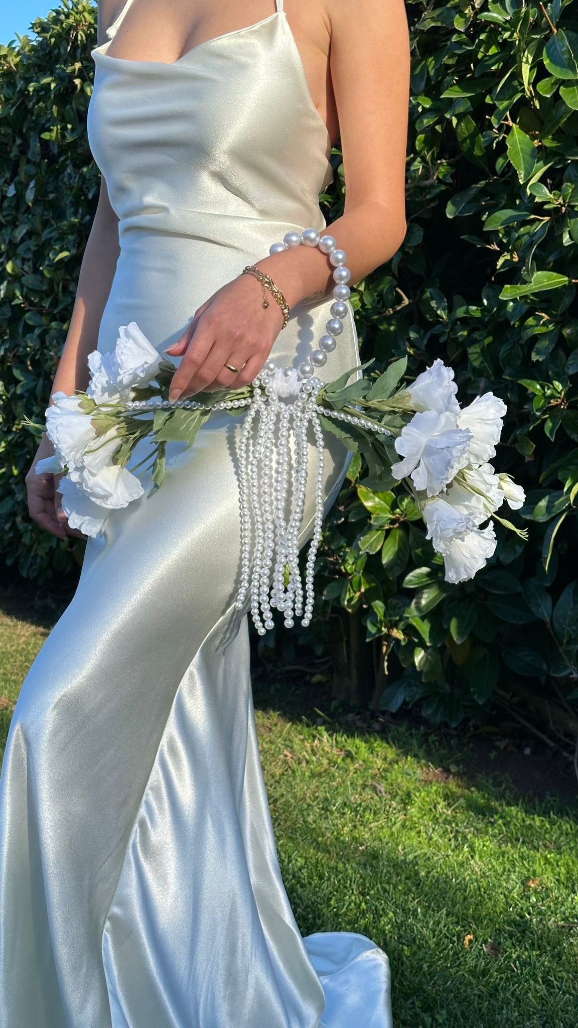 İncili Lisyantus Gelin Buketi Kalibridal